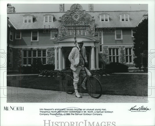 1988 Press Photo Anthony Edwards starring as Theophilus North in "Mr. North"-Historic Images