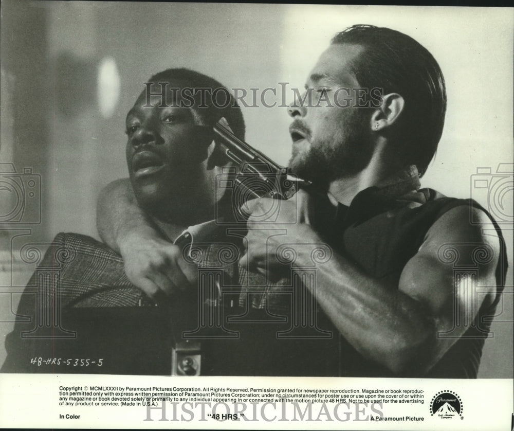 1982 Press Photo Nick Nolte and Eddie Murphy, "48 Hours" - nop25688- Historic Images