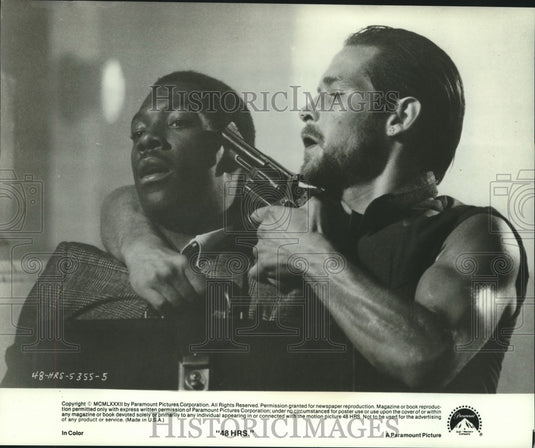 1982 Press Photo Nick Nolte and Eddie Murphy, "48 Hours" - nop25688- Historic Images