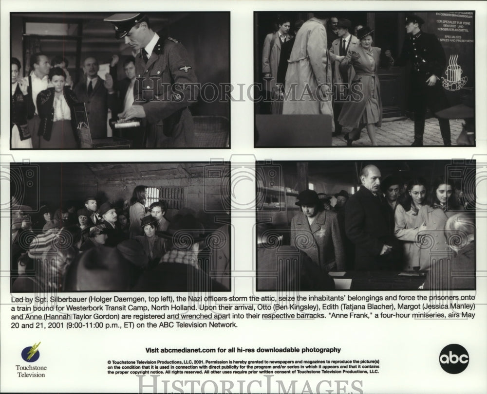 2001 Press Photo Scenes from &quot;Anne Frank&quot; miniseries - nop25816- Historic Images