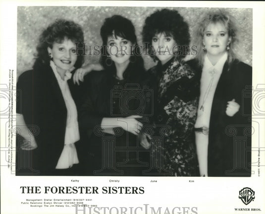 1987 Press Photo Kathy, Christy, June, Kim, The Forester Sisters - nop25915 - Historic Images