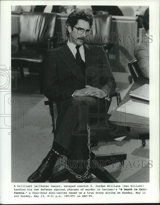 1985 Press Photo Actor Sam Elliott in "A Death in California" - nop26037 - Historic Images