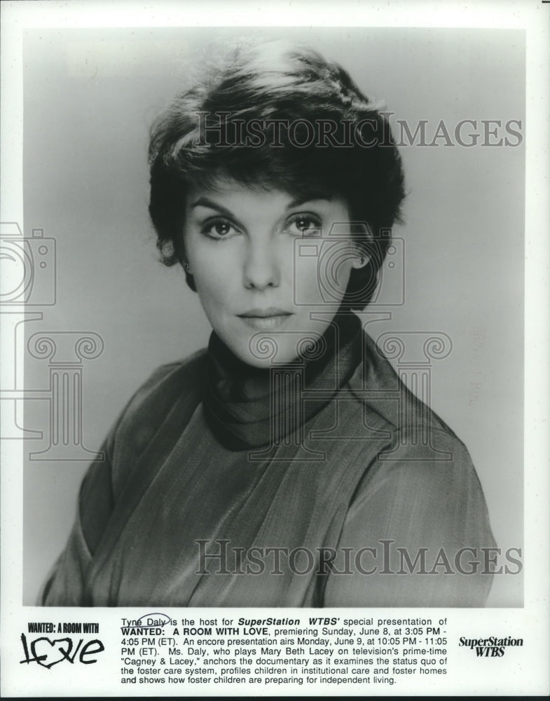 1986 Press Photo Tyne Daly, &quot;Wanted: A Room With Love&quot; - nop26063 - Historic Images