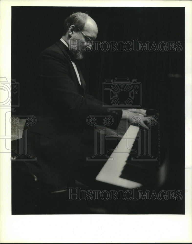 1990 Professor/Pianist David Evenson at Piano - Historic Images