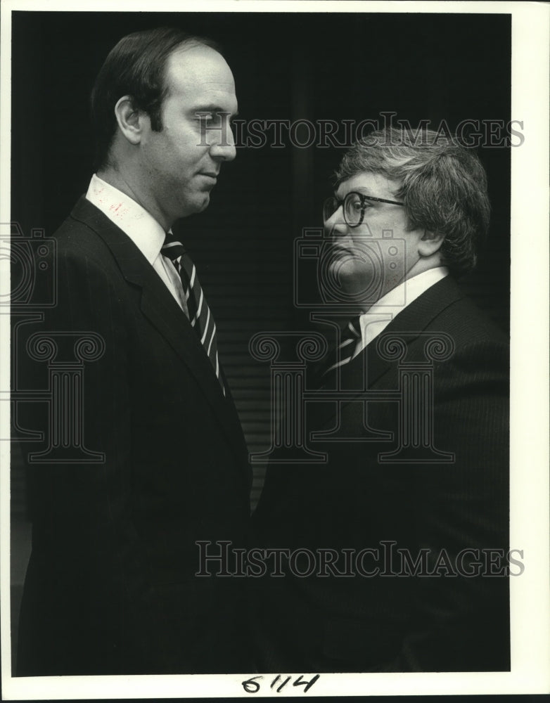 1985 Press Photo Gene Siskel and Roger Ebert, movie critics - nop26180- Historic Images