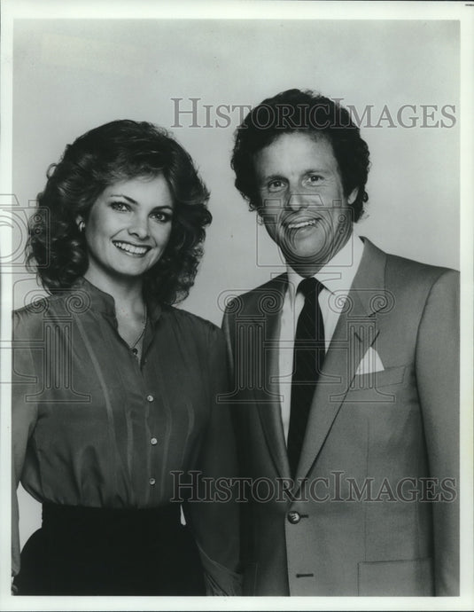 1983 Press Photo "Entertainment This Week" Co-Hosts Dixie Whatley, Steve Edwards - Historic Images