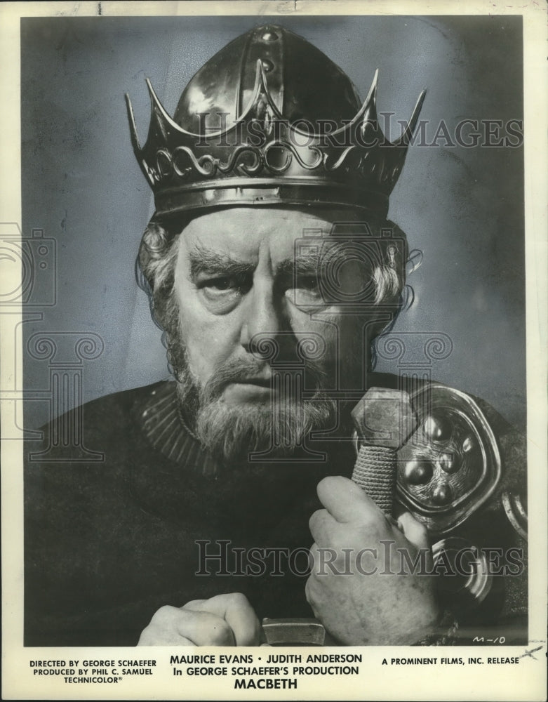 1964 Actor Maurice Evans in "Macbeth" - Historic Images