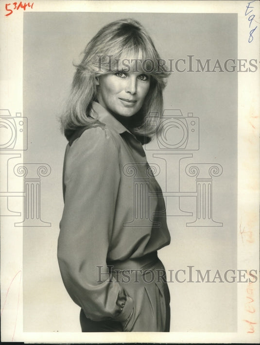 1980 Press Photo Linda Evans, as Krystle Jennings in "Dynasty" - nop26412 - Historic Images