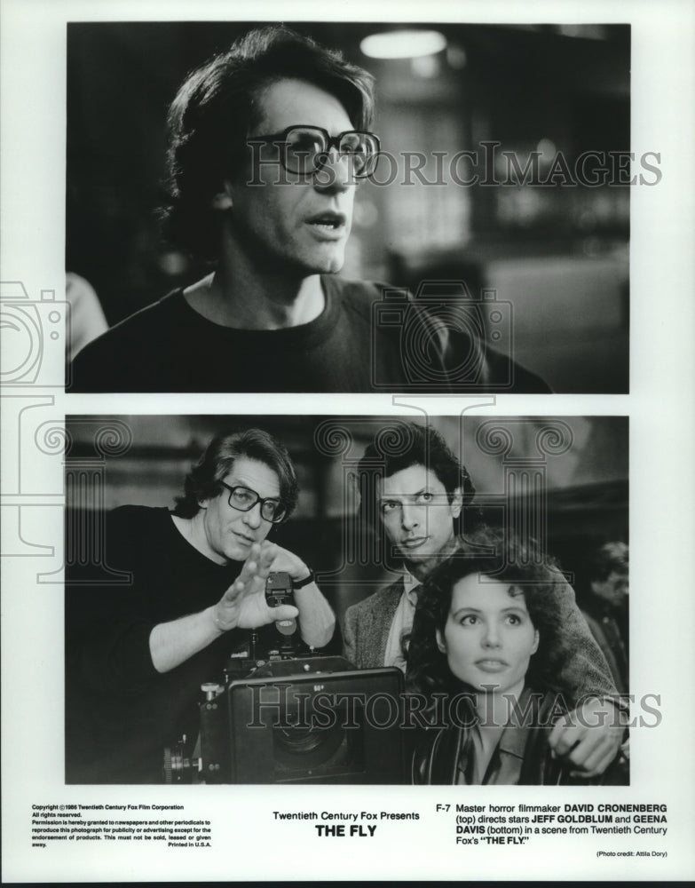 1986 &quot;The Fly&quot; Director David Cronenberg with Stars - Historic Images