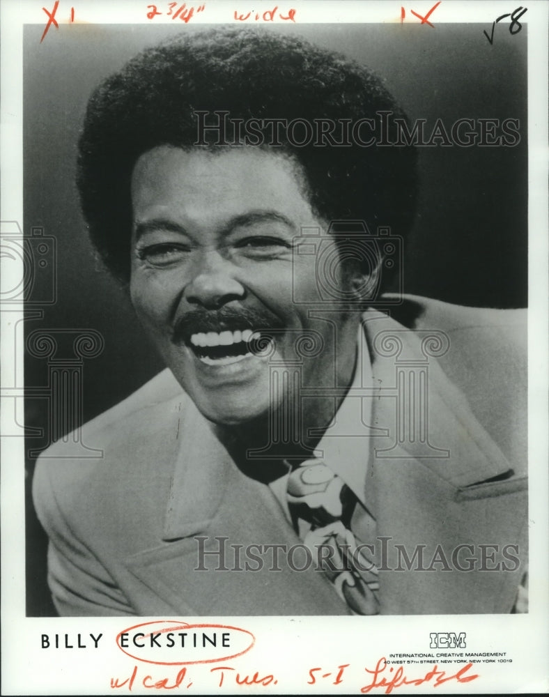 1979 Press Photo Jazz/Pop Singer Billy Eckstine - nop26540 - Historic Images