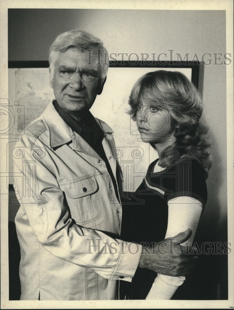 1978 Press Photo Actors Buddy Ebsen, Bonnie Ebsen in &quot;Barnaby Jones&quot; - nop26548-Historic Images