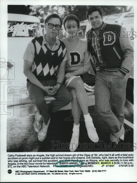 1991 Press Photo Stars of TV Movie "Earth Angel" - nop26864-Historic Images