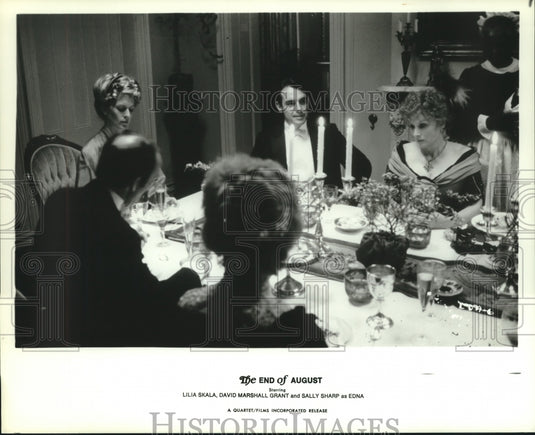 Press Photo Cast Members of "The End of August" at Dinner - nop26909 - Historic Images