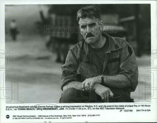 1988 Press Photo Actor Dennis Farina in "China Beach" - nop26933 - Historic Images