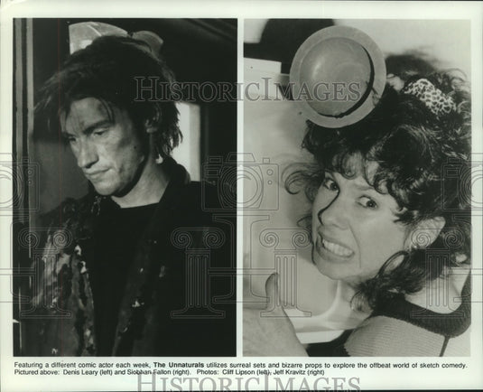 1991 Press Photo Comic Actors Denis Leary, Siobhan Fallon - nop26957 - Historic Images