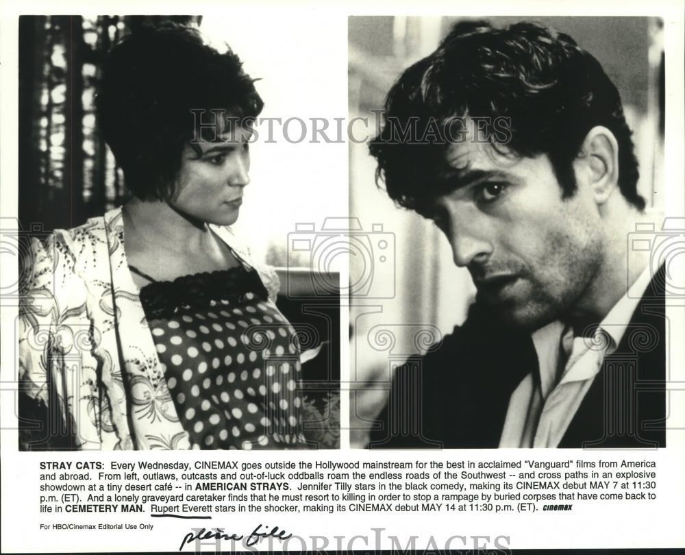 1997 Press Photo Stars of &quot;American Strays&quot; &amp; &quot;Cemetery Man&quot; - nop27016 - Historic Images