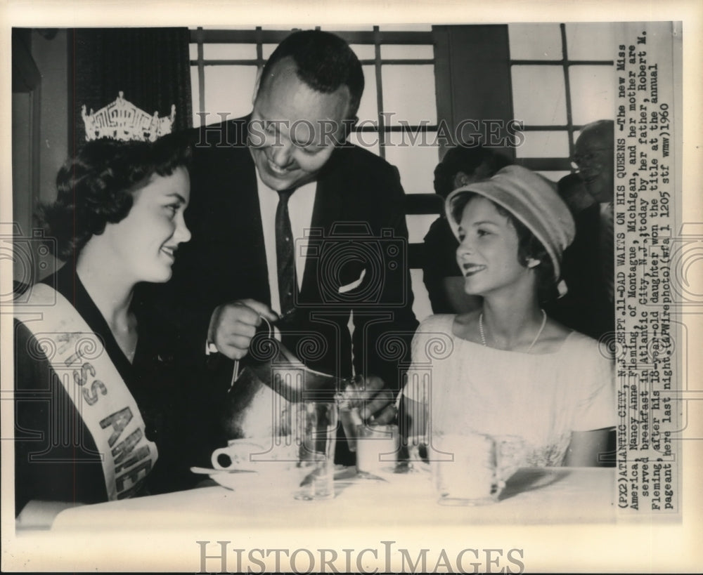 1960 Nancy Anne Fleming having breakfast in Atlantic City - Historic Images