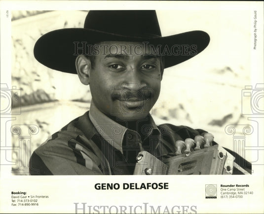 1994 Press Photo Zydeco Singer/Accordionist Geno Delafose - nop27137 - Historic Images
