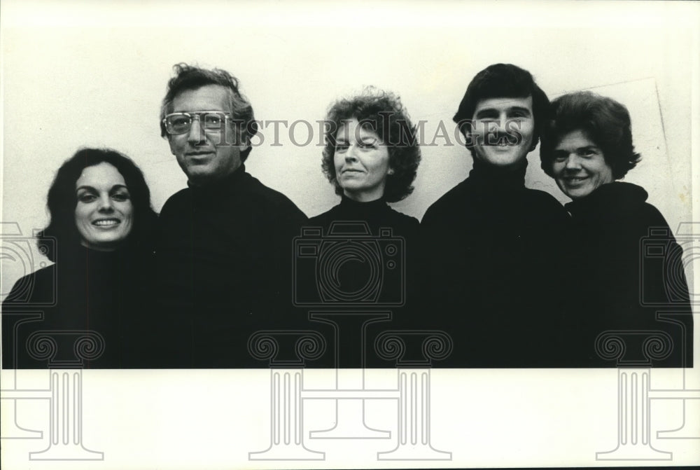 1975 Press Photo A. McNaught, J. Ellenbogen, B. Larry, B. Findley &amp; M. Bott - Historic Images