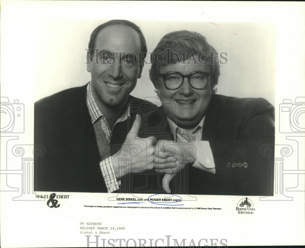 1989 Gene Siskel and Roger Ebert in Siskel &amp; Ebert - Historic Images