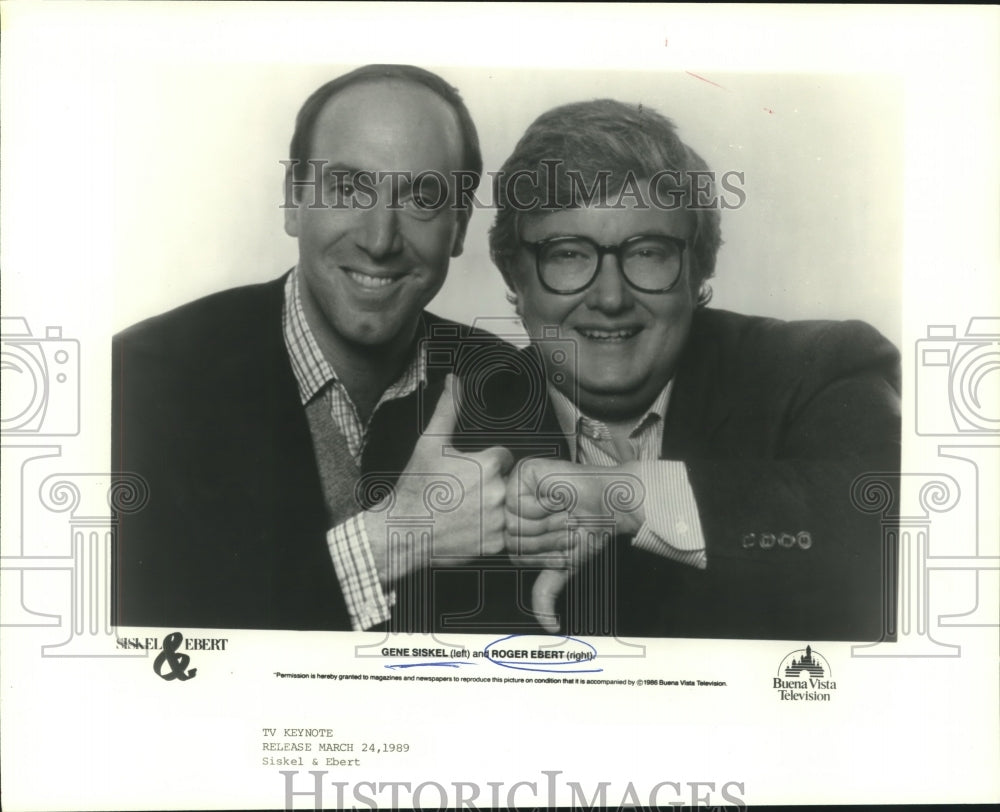 1989 Gene Siskel and Roger Ebert in Siskel & Ebert - Historic Images