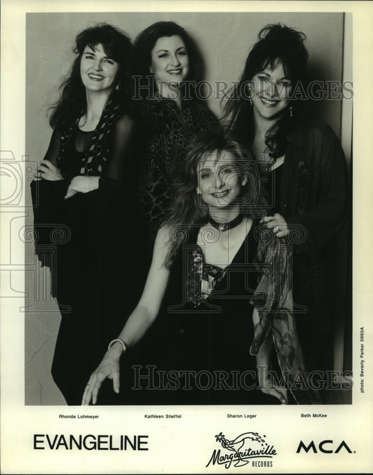 Press Photo Members of the musical group "Evangeline"- MCA Recording Artists-Historic Images