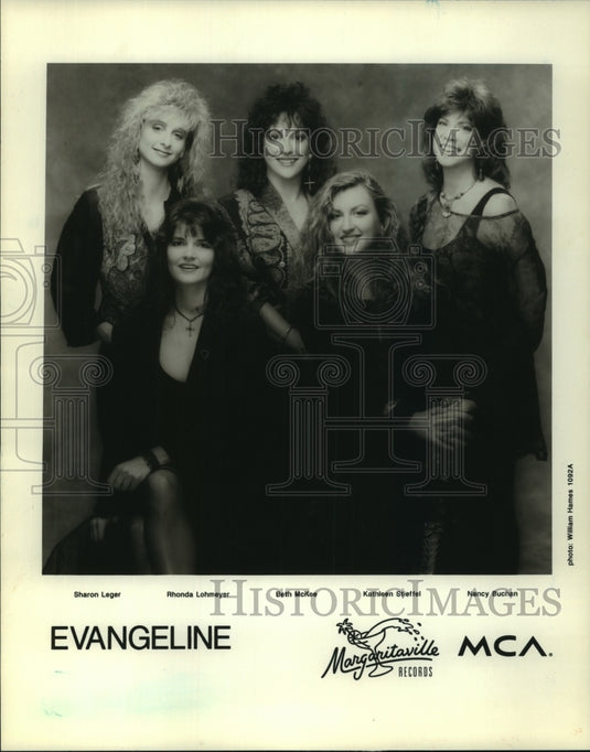 Press Photo Members of the musical group "Evangeline"- MCA Recording Artists-Historic Images