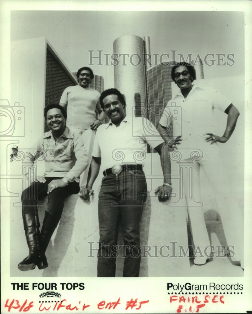 1982 Press Photo Motown Vocal Quartet The Four Tops - nop27615 - Historic Images