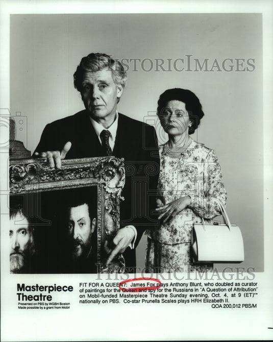 1992 Press Photo Actors James Fox/Prunella Scales in "A Question of Attribution" - Historic Images