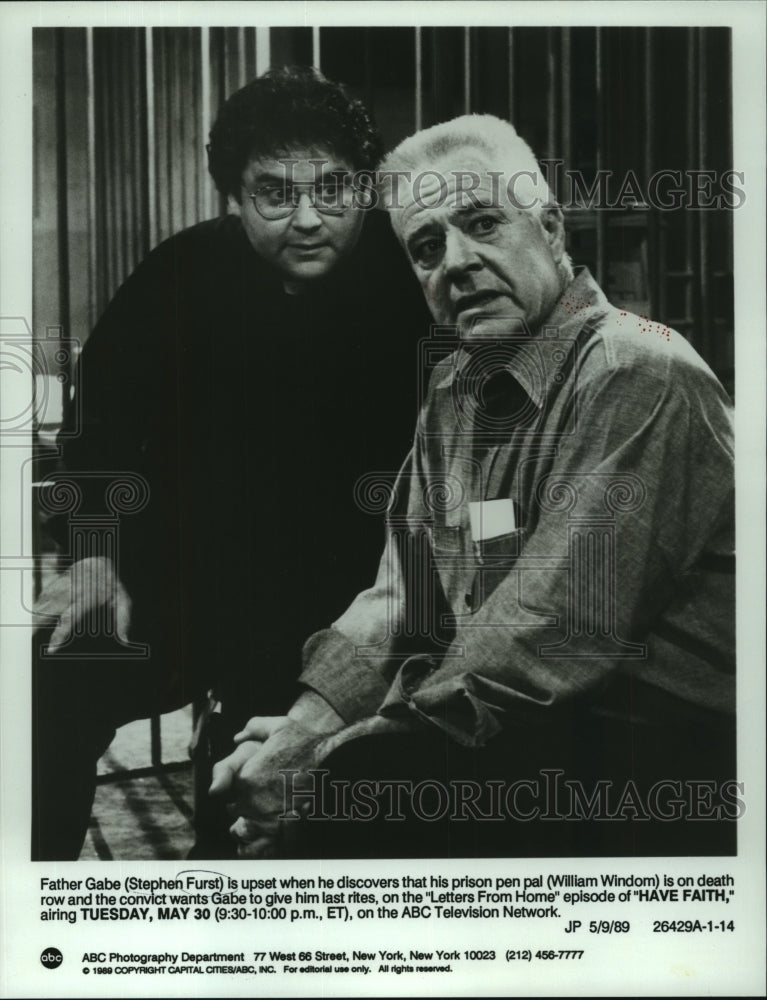 1989 Stephen Furst &amp; William Windom star in&quot;Have Faith&quot; on ABC-TV - Historic Images