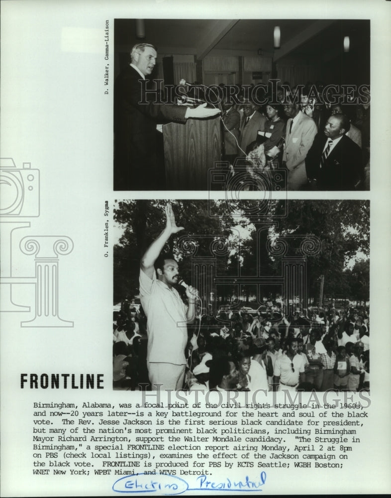 1984 Press Photo Election delegates featured in  &quot;The Struggle in Birmingham&quot; - Historic Images