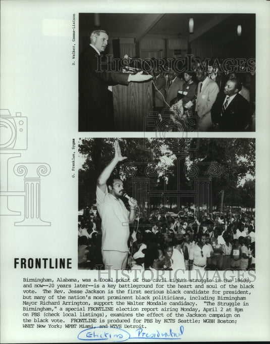 1984 Press Photo Election delegates featured in  "The Struggle in Birmingham" - Historic Images