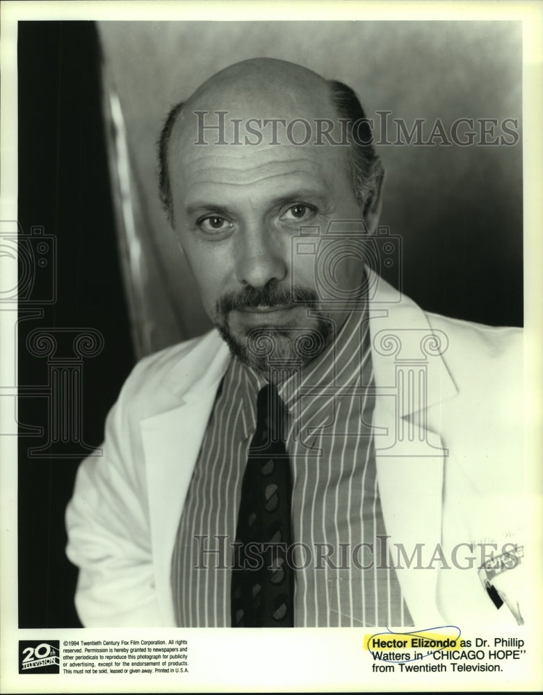 1994 Press Photo Hector Elizondo as Dr. Phillip Watters in &quot;Chicago Hope&quot; - Historic Images