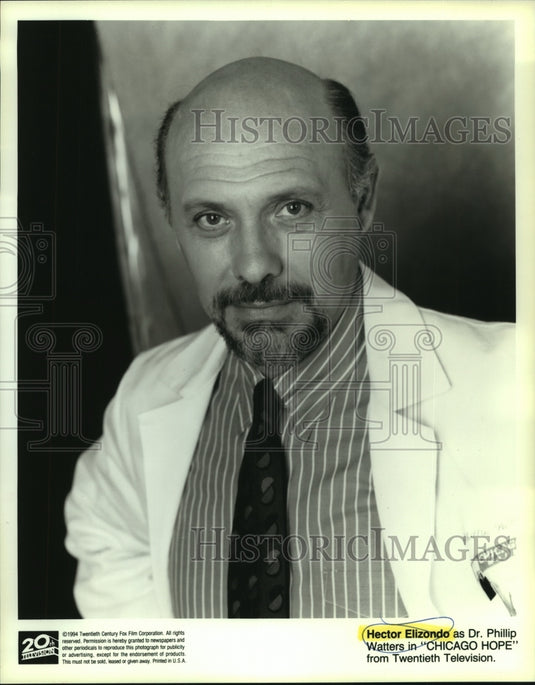 1994 Press Photo Hector Elizondo as Dr. Phillip Watters in "Chicago Hope" - Historic Images