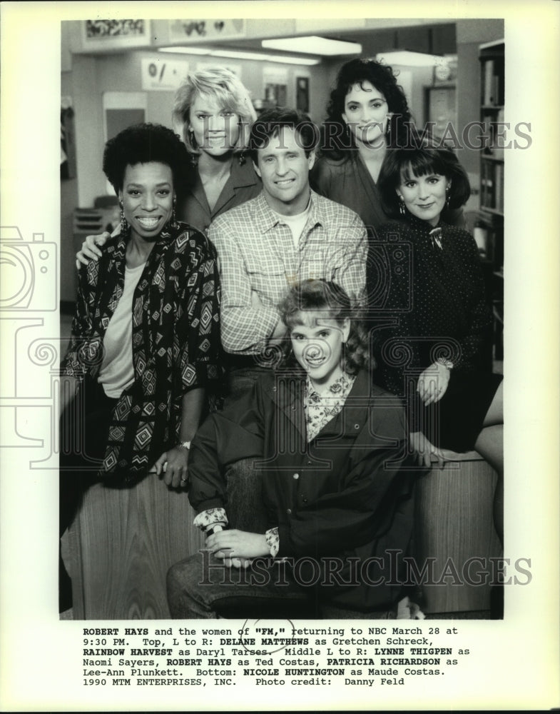 1990 Press Photo Cast of TV Series &quot;FM&quot; - nop27844 - Historic Images