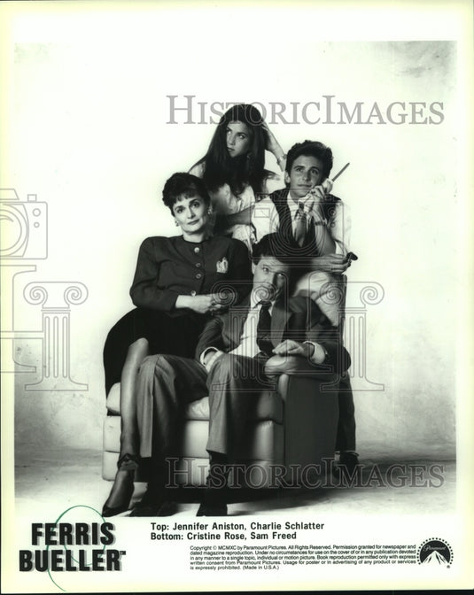 1991 Jennifer Aniston & other casts of "Ferris Bueller" - Historic Images