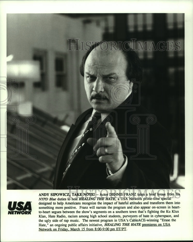 Actor Dennis Franz as Detective in NYPD Blue on Television - Historic Images