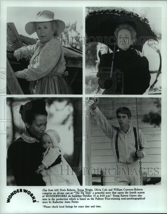 1987 Press Photo Doris Roberts, Teresa Wright, Others in The Fig Tree on TV - Historic Images