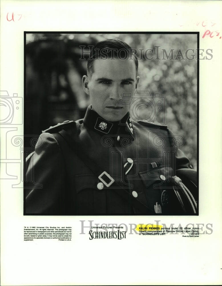 1993 Ralph Fiennes as Amon Goeth in &quot;Schindler&#39;s List&quot;-Historic Images