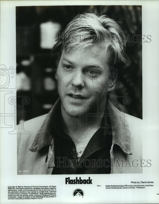 1990 Press Photo Kiefer Sutherland, "Flashback" - nop28223 - Historic Images