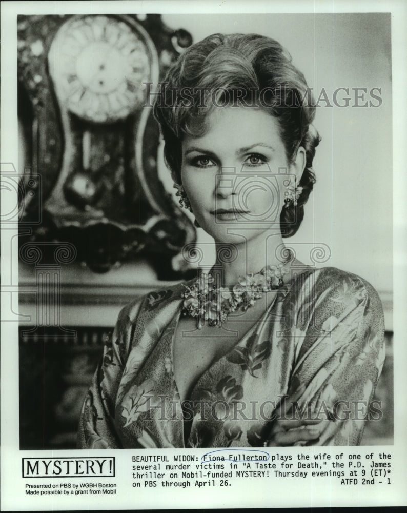 1990 Press Photo Actress Fiona Fullerton in &quot;A Taste for Death&quot; - nop28297 - Historic Images