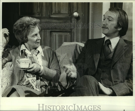 1978 Press Photo Doris Petrie & Colin Fox appear on "High Hopes" new soap opera. - Historic Images