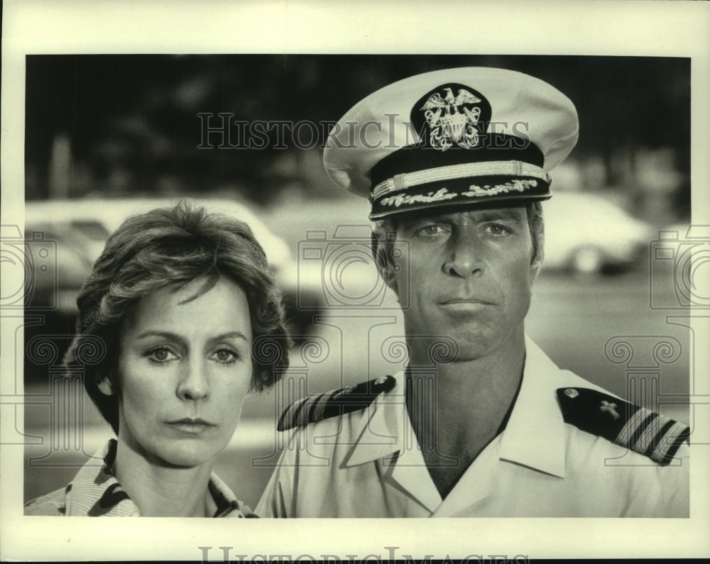 1975 Joanna Miles & James Franciscus in The Trial of Chaplain Jensen - Historic Images
