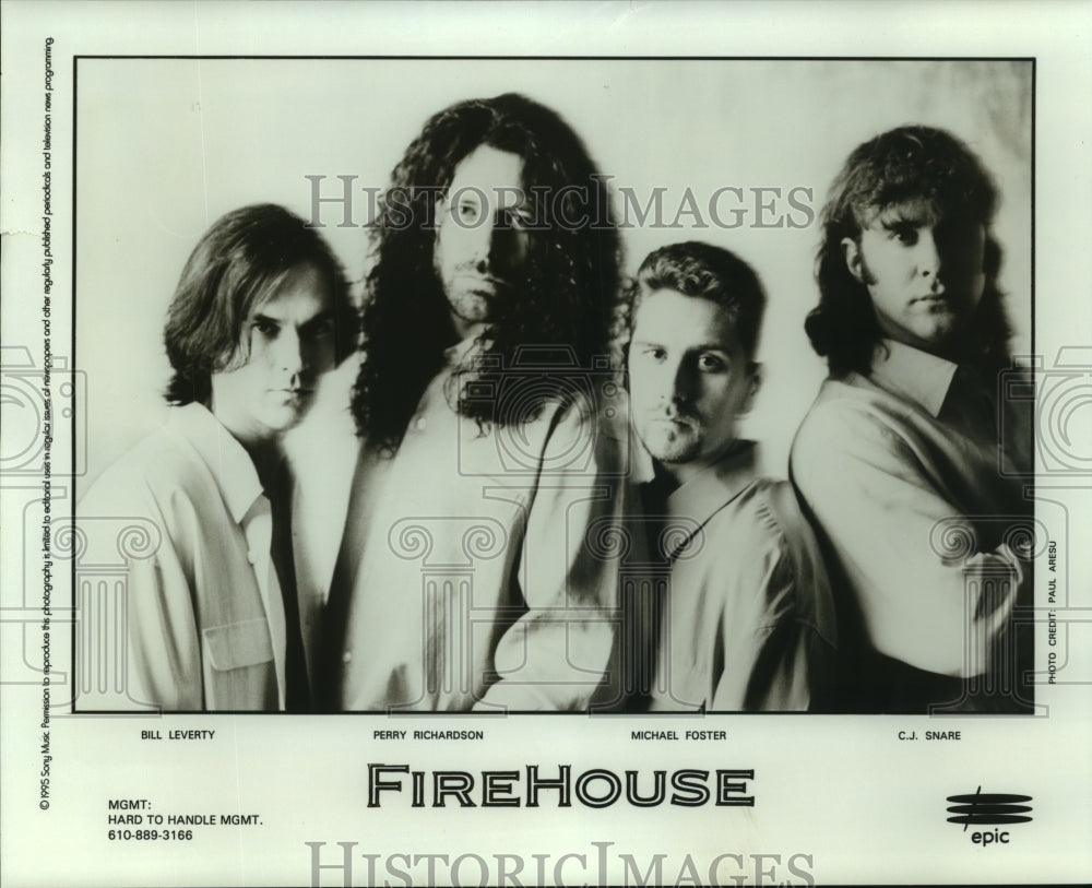 1995 Press Photo The Firehouse music group poses for a promotional photo - Historic Images