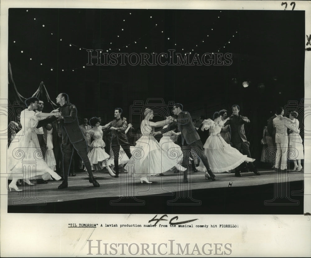 1960 Press Photo Dancers in 'Til Tomorrow From Fiorello's Musical Play-Historic Images