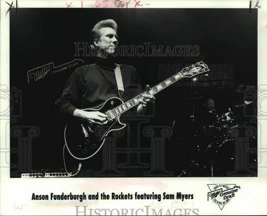 1991 Press Photo Anson Funderburgh and the Rockets featuring Sam Myers - Historic Images
