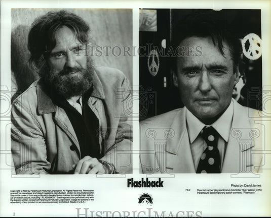 1990 Press Photo Dennis Hopper plays Huey Walker in "Flashback" - nop28737 - Historic Images