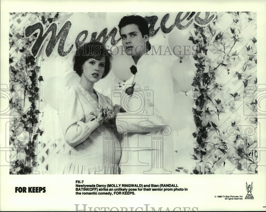 1988 Press Photo Molly Ringwald & Randall Batinkoff star in "For Keeps" - Historic Images