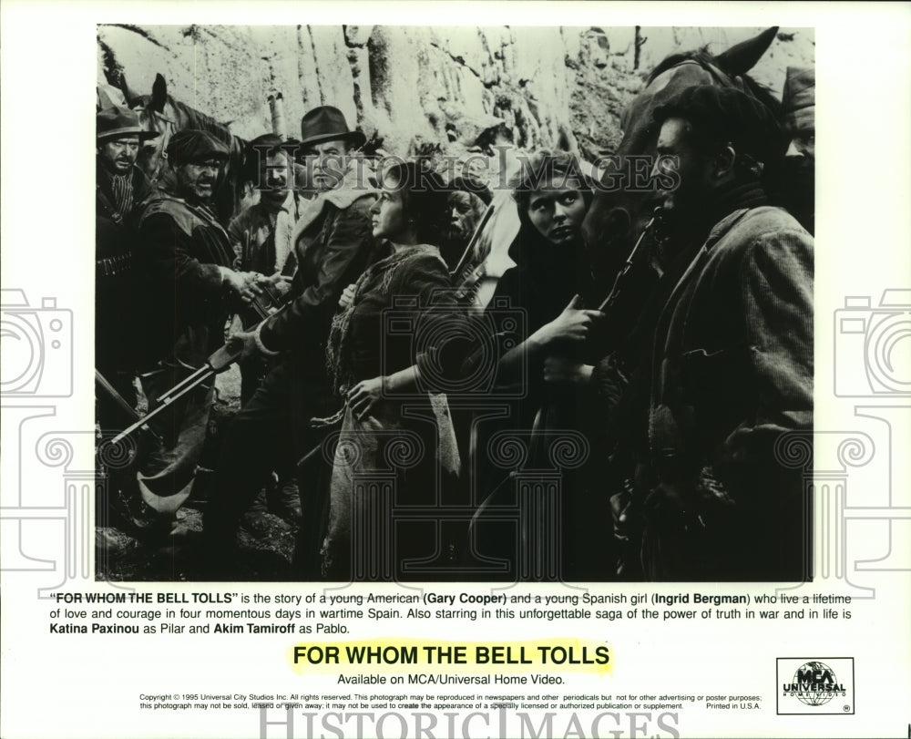 1995 Press Photo &quot;For Whom The Bell Tolls&quot; a production of MCA/Universal - Historic Images