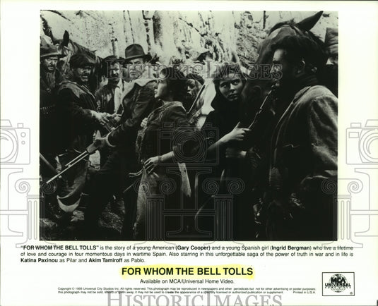 1995 Press Photo "For Whom The Bell Tolls" a production of MCA/Universal - Historic Images